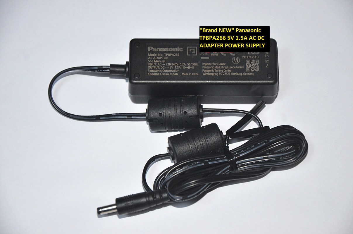 *Brand NEW* 5V 1.5A AC100-240V Panasonic 4.0*1.7 AC DC ADAPTER TPBPA266 POWER SUPPLY